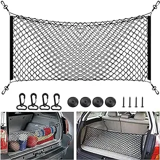 Sulfar Car SUV Trunk Cargo Net Storage Organizer Wall (110x50cm) Fit For Nissan Patrol Armada Pathfinder Kicks Juke Murano Rogue Xterra