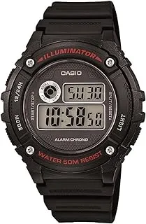 Casio Men's W216H Illuminator Watch, Black/Black, W-216H-1AVCF, One Size