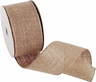 Morex Ribbon # 1252 Burlap (Wired) Ribbon, 2.5