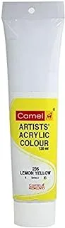 Camlin Kokuyo Artist Acrylic Colour Tubes 120ml Lemon Yellow 236