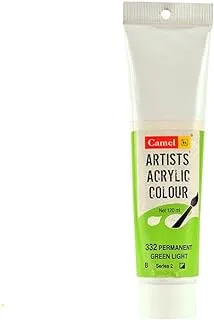 Camlin Kokuyo Artist Acrylic Colour Tubes 120ml Permanent Green Light 332