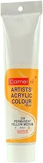 Camlin Kokuyo Artist Acrylic Colour Tubes 120ml Permanent Yellow Medium 338