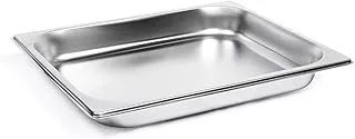 Vague Stainless Steel Gastronorm Food Storage Pan, 40 cm x 32.7 cm x 26.5 cm Size, Silver