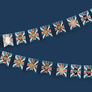 King Charles Coronation Paper Flag Bunting 3M