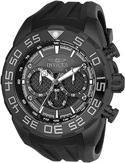 Invicta Men's Speedway 50mm Stainless Steel and Silicone Chronograph Quartz Watch, Black (Model: 26308)