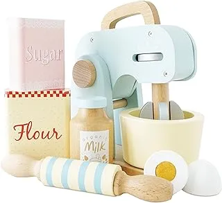 Le Toy Van - Honeybake Kids Wooden Mixer Pretend Play Toy Set | Wooden Play Kitchen Pretend Toys | Kids Role Play Toy Kitchen Accessories