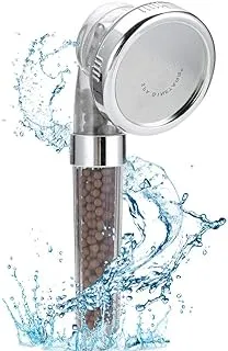 Spa Shower Head With Water Saving Filter For Hair, Stone Shower With 3 Modes Switch Function, High Pressure, Water Saving. Detachable Durable Anti-blocking Handheld Showerhead For Dry Hair & Skin Spa