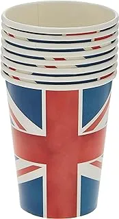 Union Jack Paper Cups 8Pcs, King Charles III Coronation