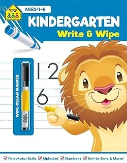 Hinkler School Zone Kindergarten Write and Wipe Activity Book