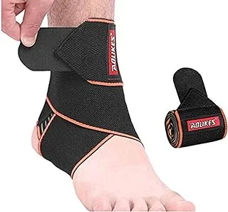 Conbo Ankle Brace Adjustable Ankle Support Breathable Nylon Material Super Elastic and Comfortable One Size Fits All, Perfect for Sports, Protects Against Chronic Ankle Strain, Sprains Fatigue(Orange)