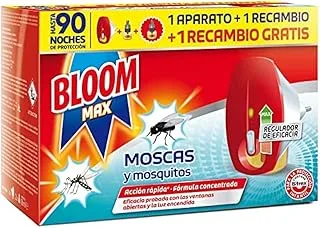 Bloom Max Electric Liquid Insecticide, Against Common Mosquitoes And Tigers And Flies, 1 Appliance + 2 Refills