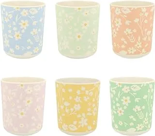 Meri Meri Floral Bamboo Cups - 6 Colours