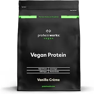 Protein Works - Vegan Protein Powder | Plant Based Protein Shake | Natural Vegan Protein | Gluten Free | 33 Servings | Vanilla Crème | 1kg