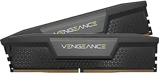 Corsair VENGEANCE DDR5 32GB (2x16GB) 4800MHz C40 Intel Optimized Desktop Memory (تنظيم الجهد المدمج ، ملفات XMP 3.0 المخصصة ، عامل الشكل المضغوط ، موزع حراري من الألومنيوم الصلب) أسود