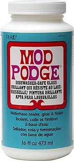 Mod Podge Dishwasher Safe Waterbase Sealer, Glue And Finish (16-Ounce), Cs25139 Gloss