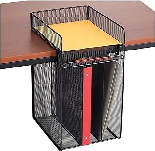 منتجات سافكو 3241BL Onyx Mesh Vertical Hanging Desk Storage ، Black