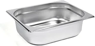 Vague Stainless Steel Gastronorm Food Storage Pan, 100 cm x 32.7 cm x 26.5 cm Size, Silver