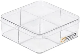 Homesmiths Transparent Box 4 Dividers Clear