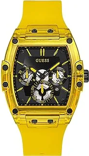 GUESS Men's Trend Casual Tonneau Diamond 43mm Watch – Black Dial Stainless Steel Case & Bracelet