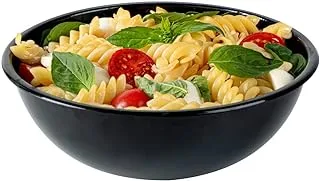 Large Plastic Salad Bowl, Cold Salad Bowl - Durable PET Plastic - Black - Use In-House or for To-Go - 21 oz - 200ct Box - Restaurantware