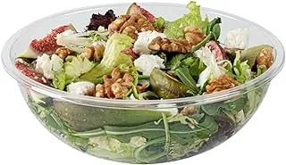 Large Plastic Salad Bowl, Cold Salad Bowl - Durable PET Plastic - Clear - Use In-House or for To-Go - 21 oz - 200ct Box - Restaurantware