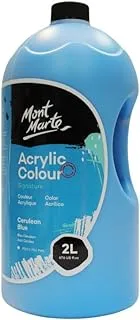 Mont Marte Studio School Acrylic Paint in Pump Bottle 2 Litre, Cerulean Blue