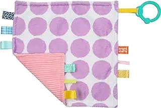 12303-6-Bright Starts - Little Taggies 2 - Sided Blankie - Purple Dots - Machine washable - 0-36 montths - Blanket for Baby