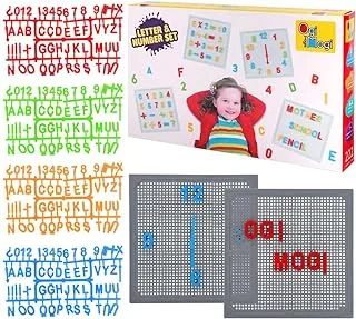 Ogi Mogi Toys Ogi Mogi Letter and Numbers Play Set, Spelling, Reading, Counting, Hands On Educational Toys, 220 Pieces Learning Resources Alphabet and Math Symbols, For Toddlers, Pre School Kids, 3