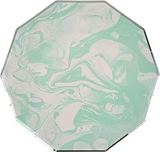 Meri Meri Marble Plate 8 Pieces, Large, Mint