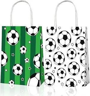 Soccer Party Favor Bags for Birthday Party Supplies, Party Gift Goody Treat Candy Bags for Soccer Party Favors Decor for Soccer Party Girls Kids