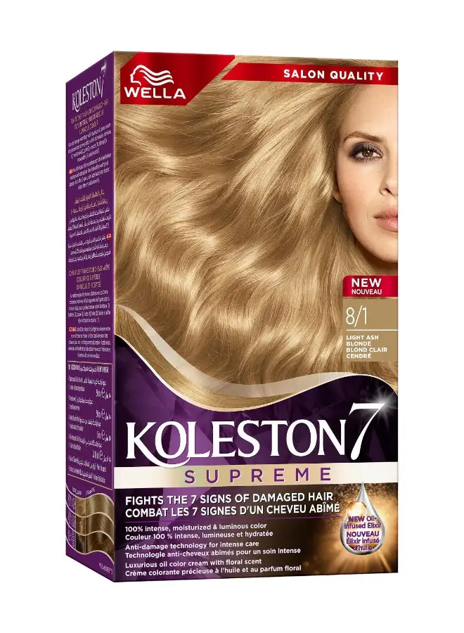 WELLA Koleston Supreme Hair Color 8/1 Light Ash Blonde