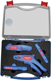 WEICON TOOLS Profi-Starter Set - Abisolierwerkzeuge für die Hausinstallation، Blau / Rot