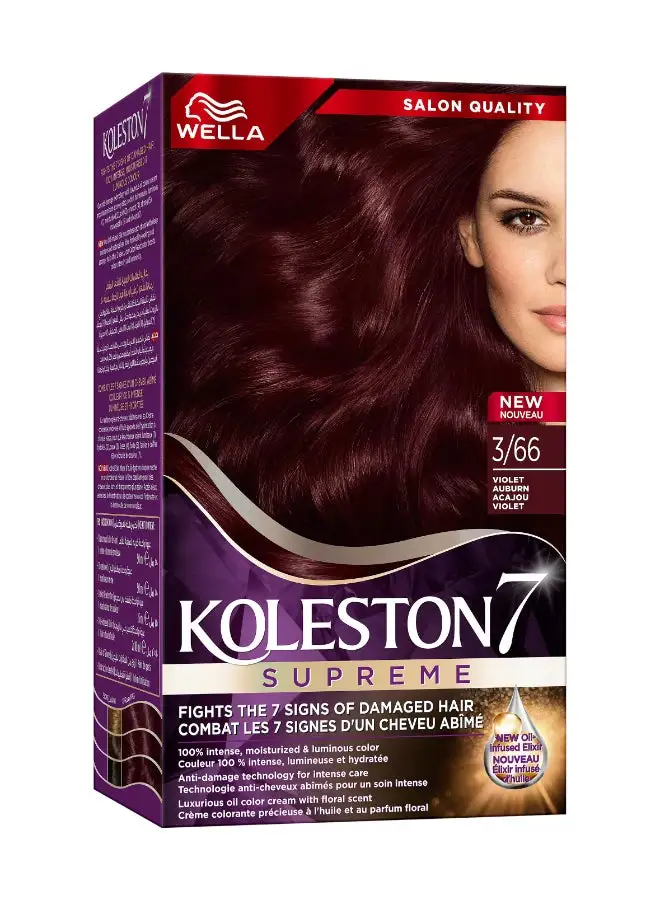 WELLA Koleston Supreme Hair Color 3/66 Violet Auburn