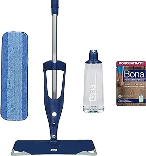 Bona Hardwood Floor Premium Spray Mop - Includes Wood Floor Cleaning Concentrate and Machine Washable Microfiber Cleaning Pad - Dual Zone Cleaning Design for Faster Cleanup