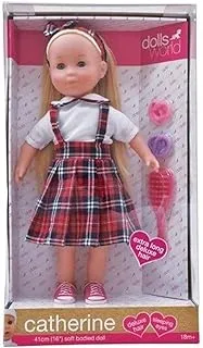 Dolls World Catherine Doll with Blonde Hair and Scottish Skirt, 41 cm Size