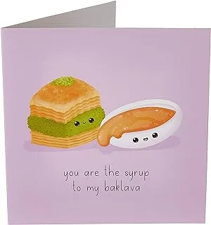 Peacock Supplies Food Couples Greeting Card, Baklava and Syrup