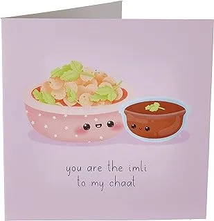 Peacock Supplies Food Couples Greeting Card, Chaat and Imli