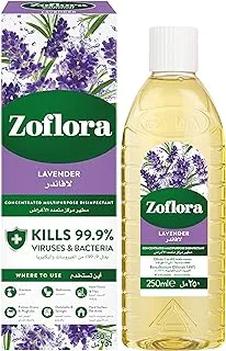 Zoflora 3 in 1 Multipurpose Concentrated Disinfectant- Lavender -250 ml | Anti-Bacterial | All Surface Cleaner| Home, Kitchen & Bathroom Cleaning |Eliminates Odour | 24 Hours Fragrance