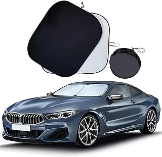 NALANDA 2PCS Car Windshield Sun Shade with Storage Pouch Foldable Car Front Window Sunshade Auto Sun Visor Blocks Max UV Rays and Cool Car Interiors (XLarge(81.5x91.5cm))