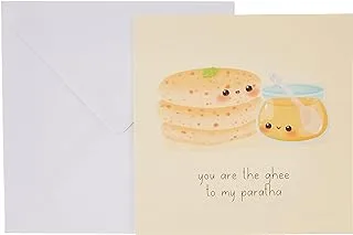 Peacock Supplies Food Couples Greeting Card, Paratha and Ghee