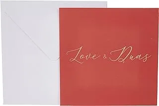 Peacock Supplies Luxury Foiled Greeting Card, Love and Duas