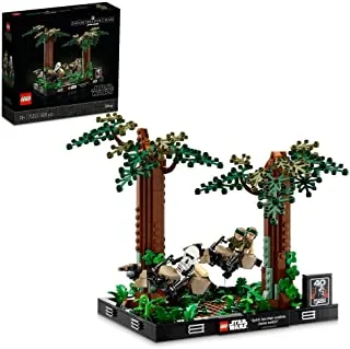 LEGO 75353 Star Wars Endor Speeder Chase Diorama Set with Luke Skywalker, Princess Leia and Scout Trooper plus Speeder Bikes, Return of the Jedi Collectible Model