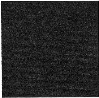 COOLBABY Self-Adhesive Carpet Tiles - Easy to Install, Mix & Match Colors, Ribbed Texture - 10 Tiles(30 * 30CM，black）