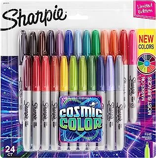 Sharpie Permanent Markers Cosmic Color Fine Point Pack of 24