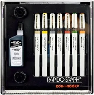 Koh-I-Noor RAPIDOGRAPH SLIM PACK SET OF 7