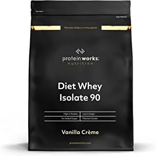 Protein Works - Diet Whey Protein Isolate 90 | Whey Isolate Protein Powder | Low Calorie Protein Shake | 40 Servings | Vanilla Crème | 1kg