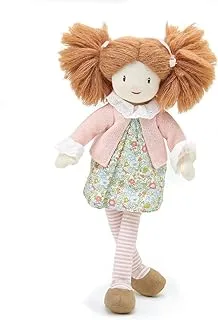 ThreadBear Design Marty Soft Rag Doll with Pink Cardigan and Floral Dress هدية عيد ميلاد للأطفال الذين تتراوح أعمارهم بين 3 + 5604047 الأزهار