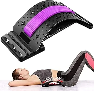 ECVV Back Cracker Back Stretcher Chiro Board - 4 Levels Adjustable Back Cracking Device for Lower Back Pain Relief, Back Popper Spine Board Back Cracker Board, | Black,Purple,Pink |