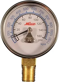 Milton Pressure Dial Gauge, Brass, 1/4