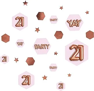 Glitz & Glamour Pink & Rose Gold Confetti Scatter - Age 21